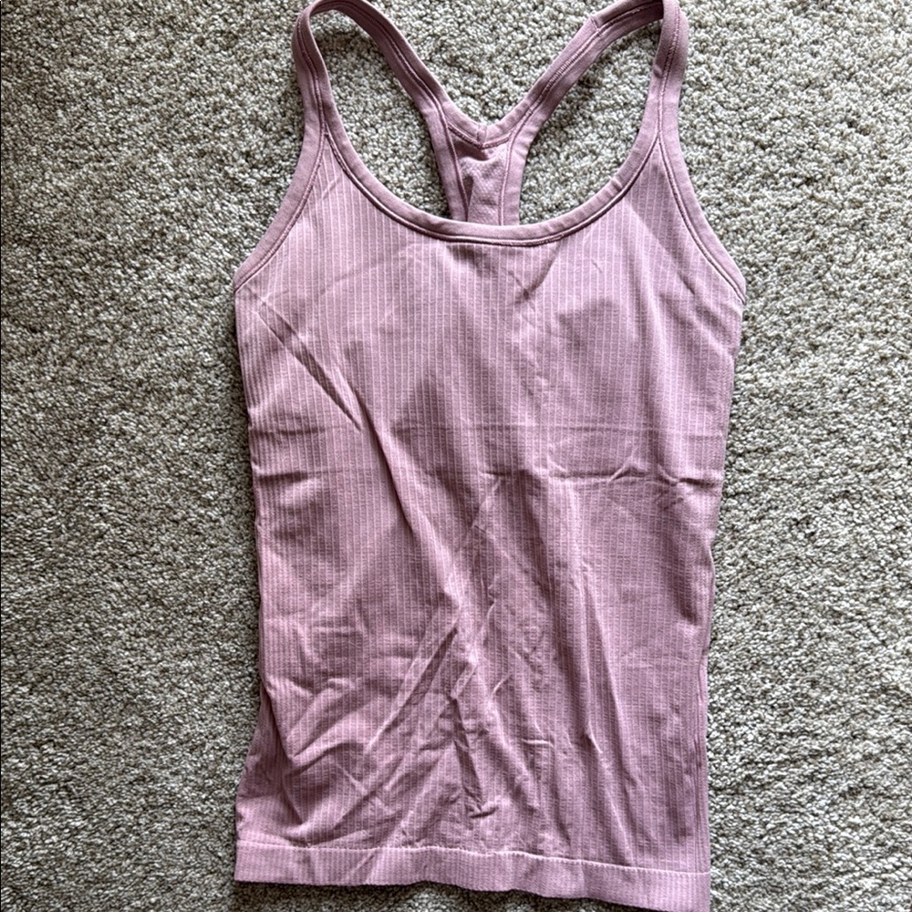 COPY - Women's Ebb to Street Pink Ribbed Tank Top Lululemon
